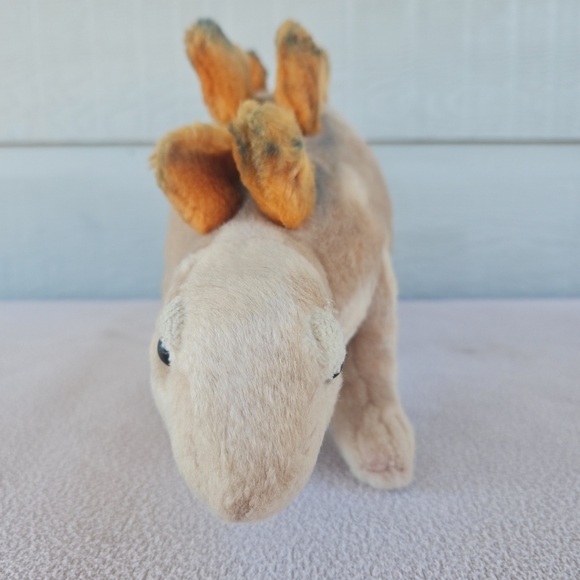 Dinosaur Stegosaurus Plush Demdaco Nate & Jules Brown Orange Stuffed Toy 17" - Picture 3 of 11